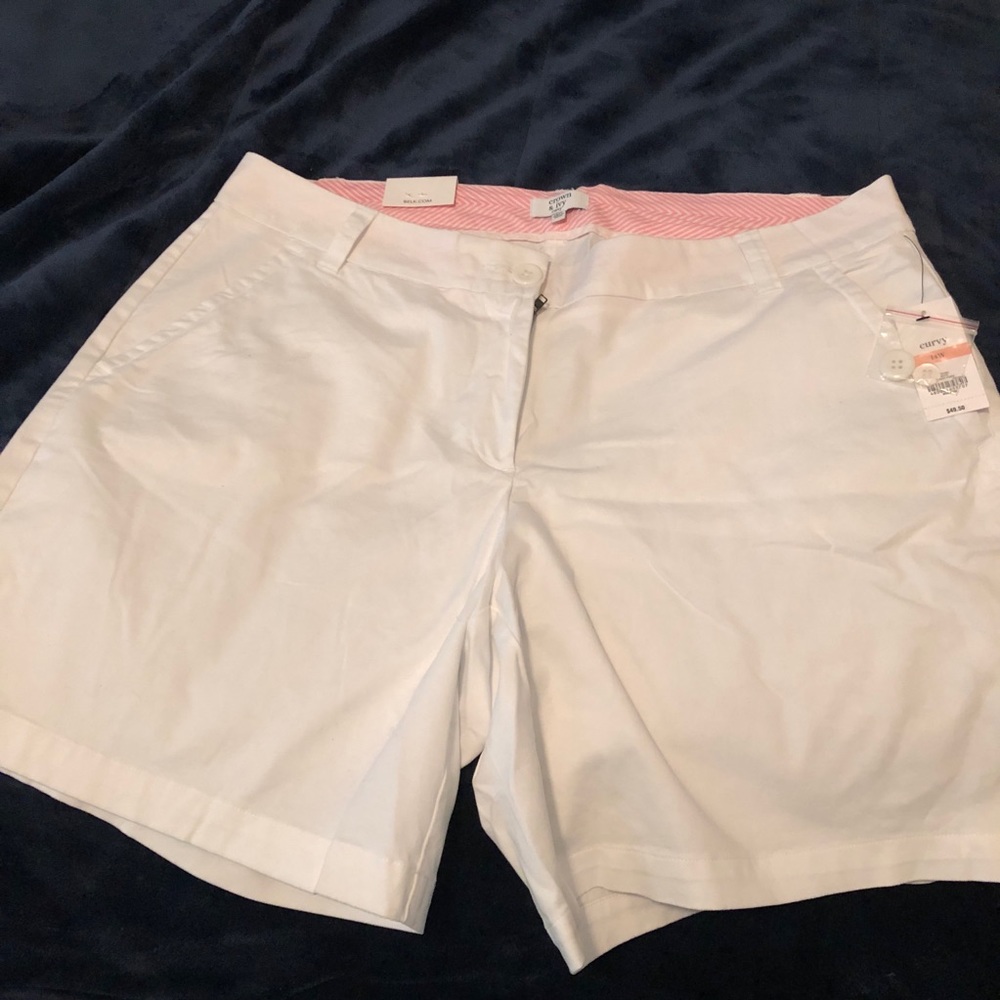 Crown & Ivy White Shorts NWT